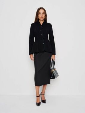 Reformation x Nara Smith Morning Doug Jacket Black
